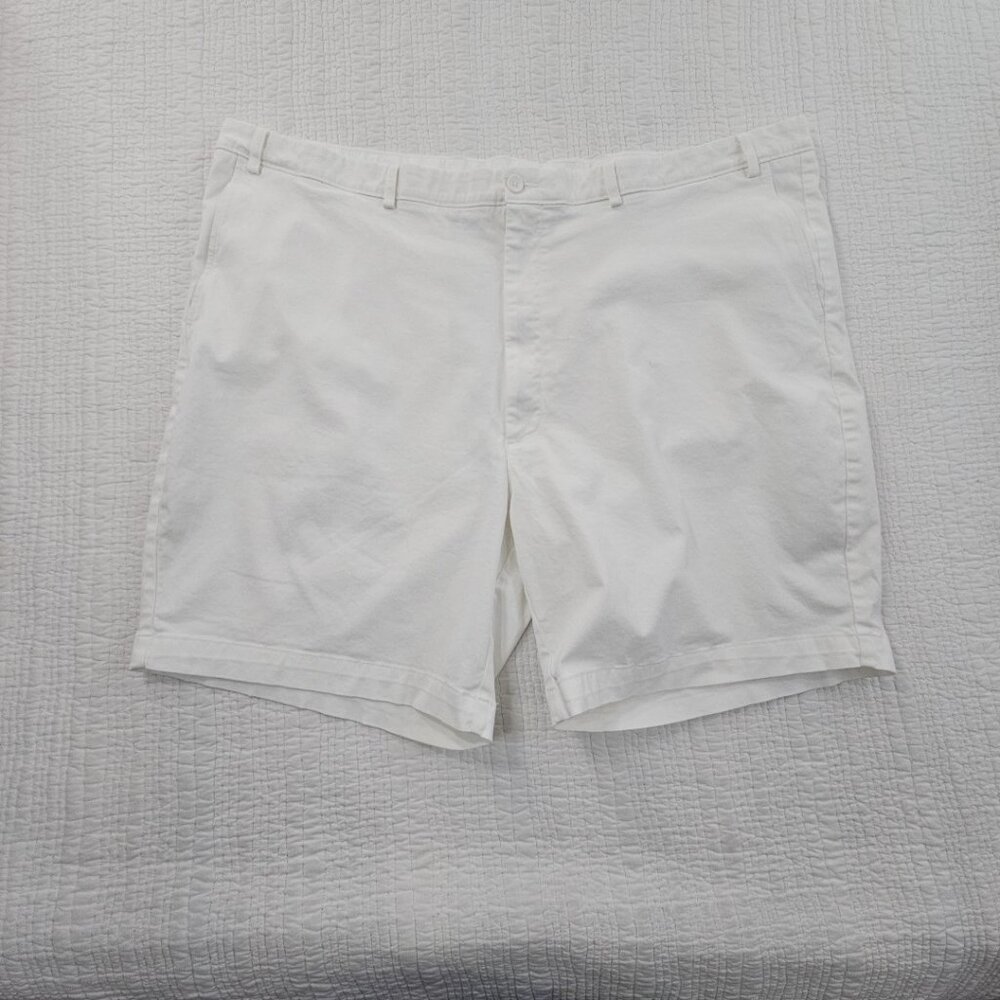 Roundtree & Yorke Big Men's Shorts 52 White 9" Inseam Classic Fit‎ NWOT